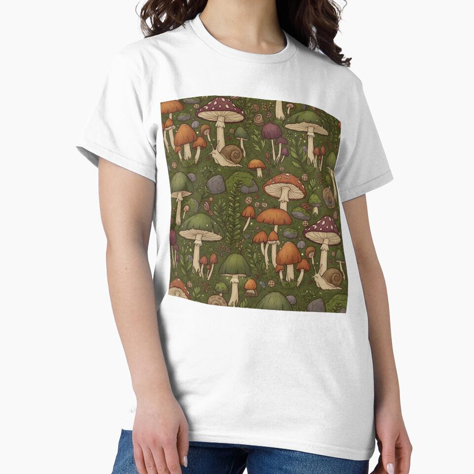 Whimsical Mushroom Forest Pattern - Cottagecore Goblincore Aesthetic by StickyGuys
