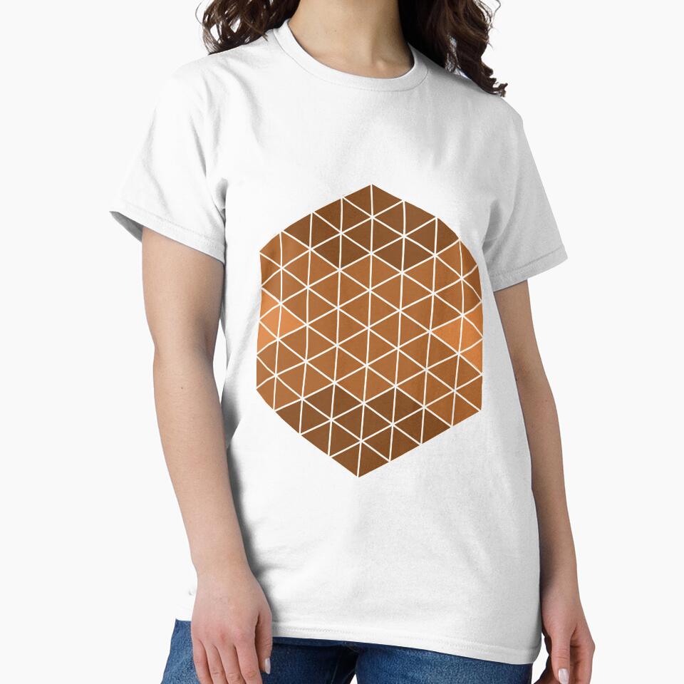 Orange Abstract Triangle Sacred Geometry by Brooklynmpls