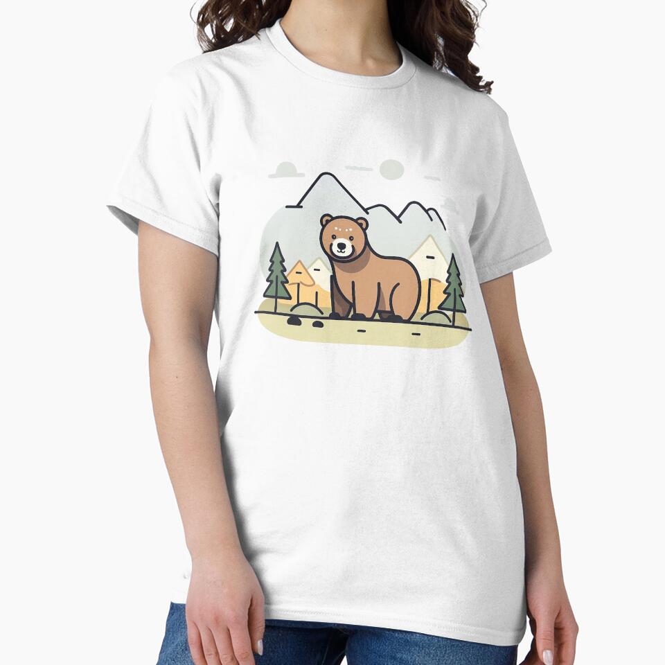 Minimalist Bear in the Woods by MK3DESIGN