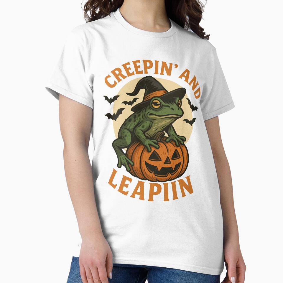 creepin and leapiin, halloween frog, pumpkin and bats by Sn1ver