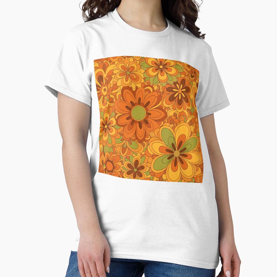 '70s Sunset Floral Seamless Pattern by StickyGuys