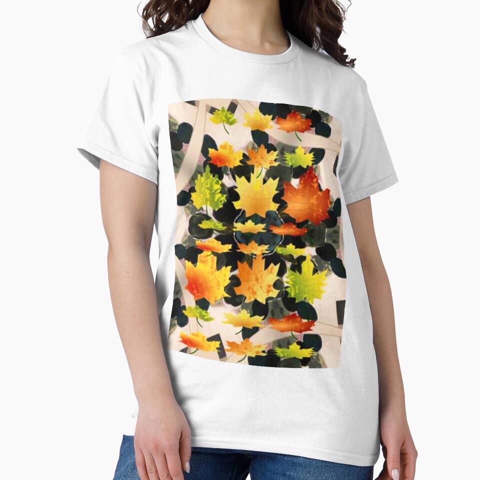 Autumn leaves gold green pattern by Aquila Light Pictures
