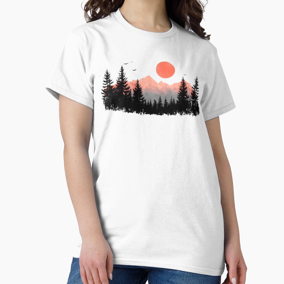 Minimalist Sunset Mountain National Park Landscape by PandaKunst