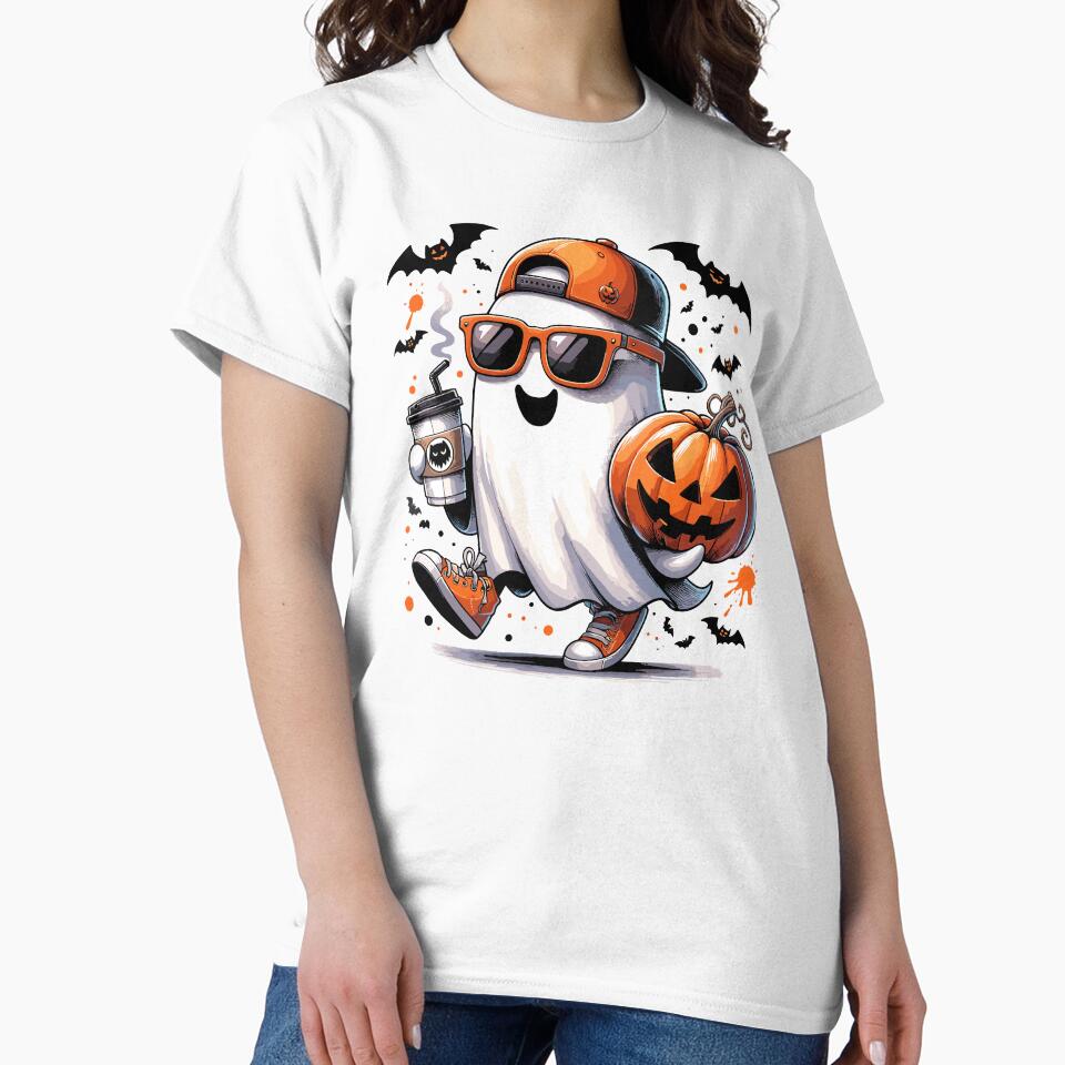 Cool  Spooky Ghost Halloween Vibes For Trick or Treat Fun by ROOFY-HK