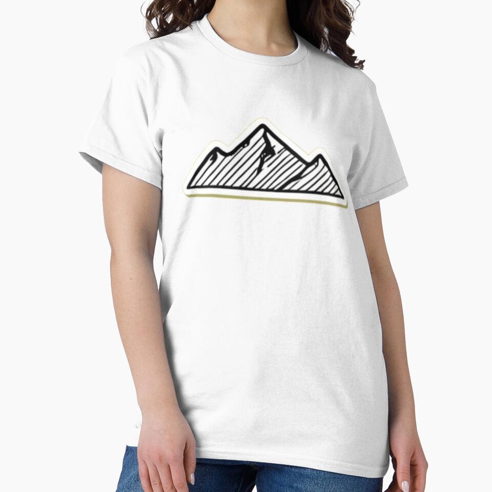 Minimalist mountain in black lines by Fly-with-my