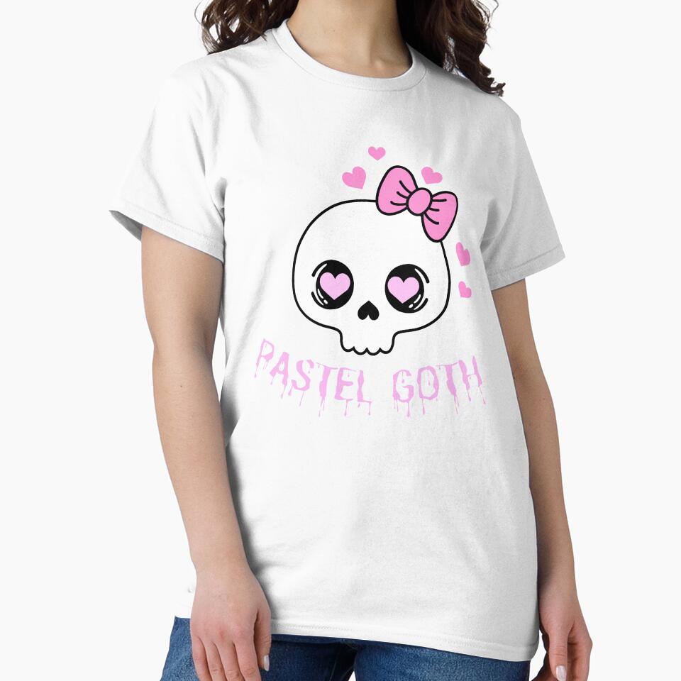 Pastel Goth Skull Gothcore Kawaii Light Academia by GENEVA1125