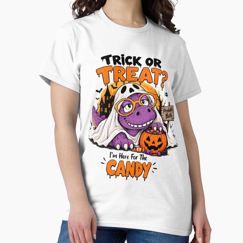 Funny Halloween Dinosaur Trick or Treat Candy by PIXENTRA