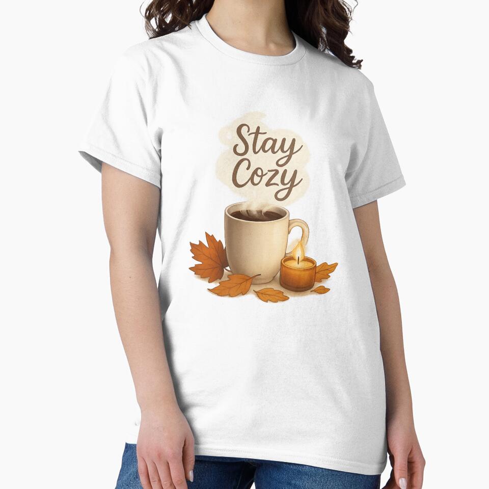 Stay Cozy – Autumn Coffee & Candle Art by NoirAuraX