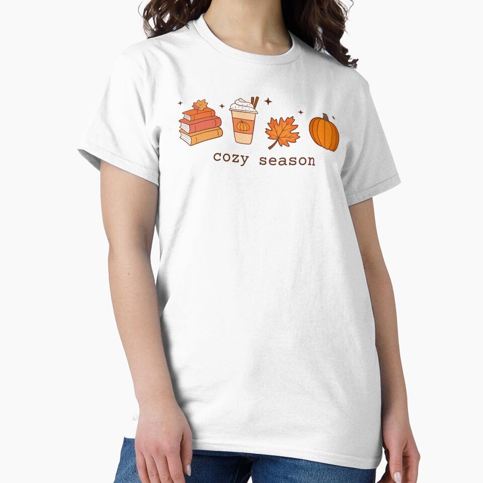 Cozy Season Books Lover Fall Coffee Pumpkin Latte Gift Autumn Women by LessIsLoud