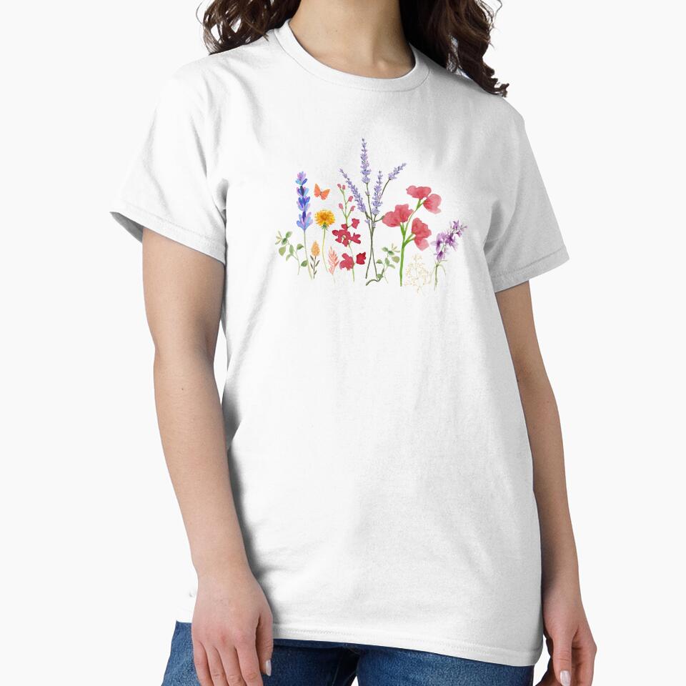 Blooming Flowers In Watercolor by jenmountainen