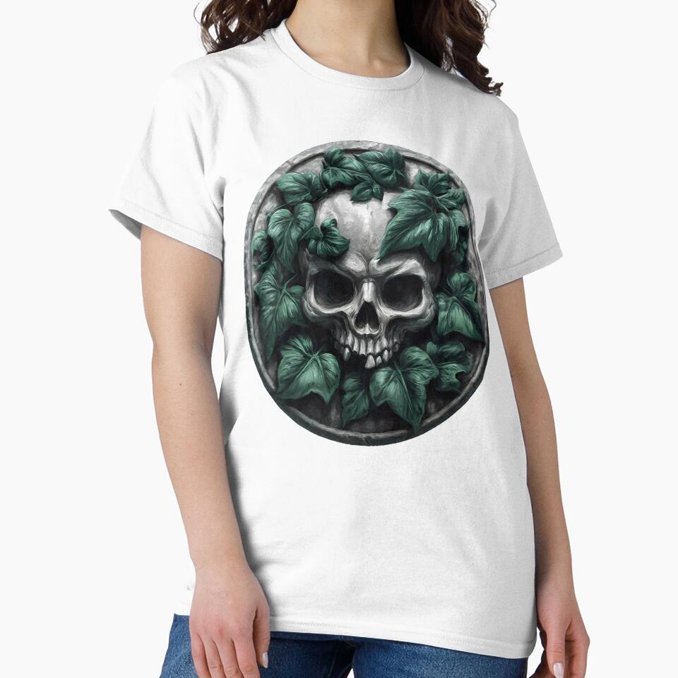 Gothic Ivy Skull Medallion by IllumeInk