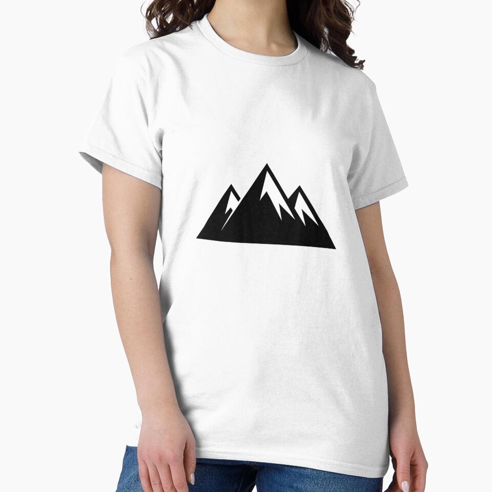 Minimalist Mountain Logo Black and White | Modern Geometric Peak Design by ArtWaveStudio8