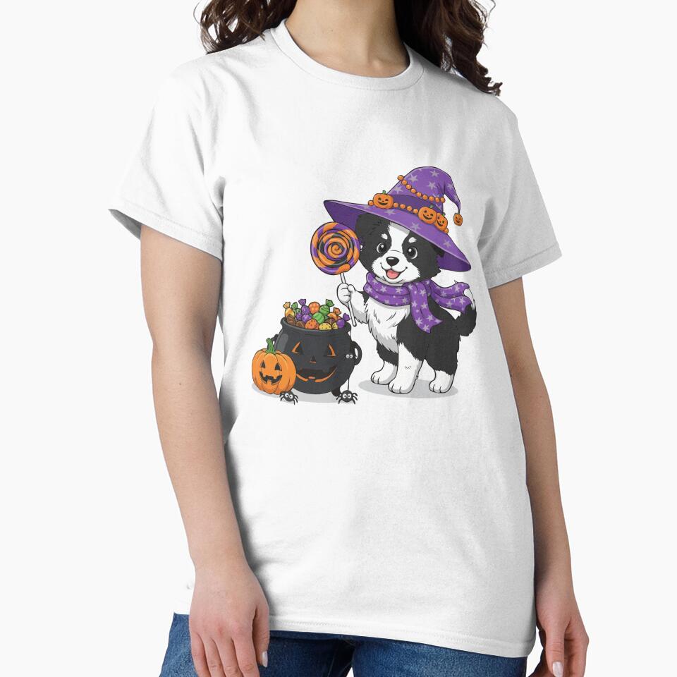 Magical Howl-oween Border Collie| Cute Halloween Dog Art by The Real Life Symphony