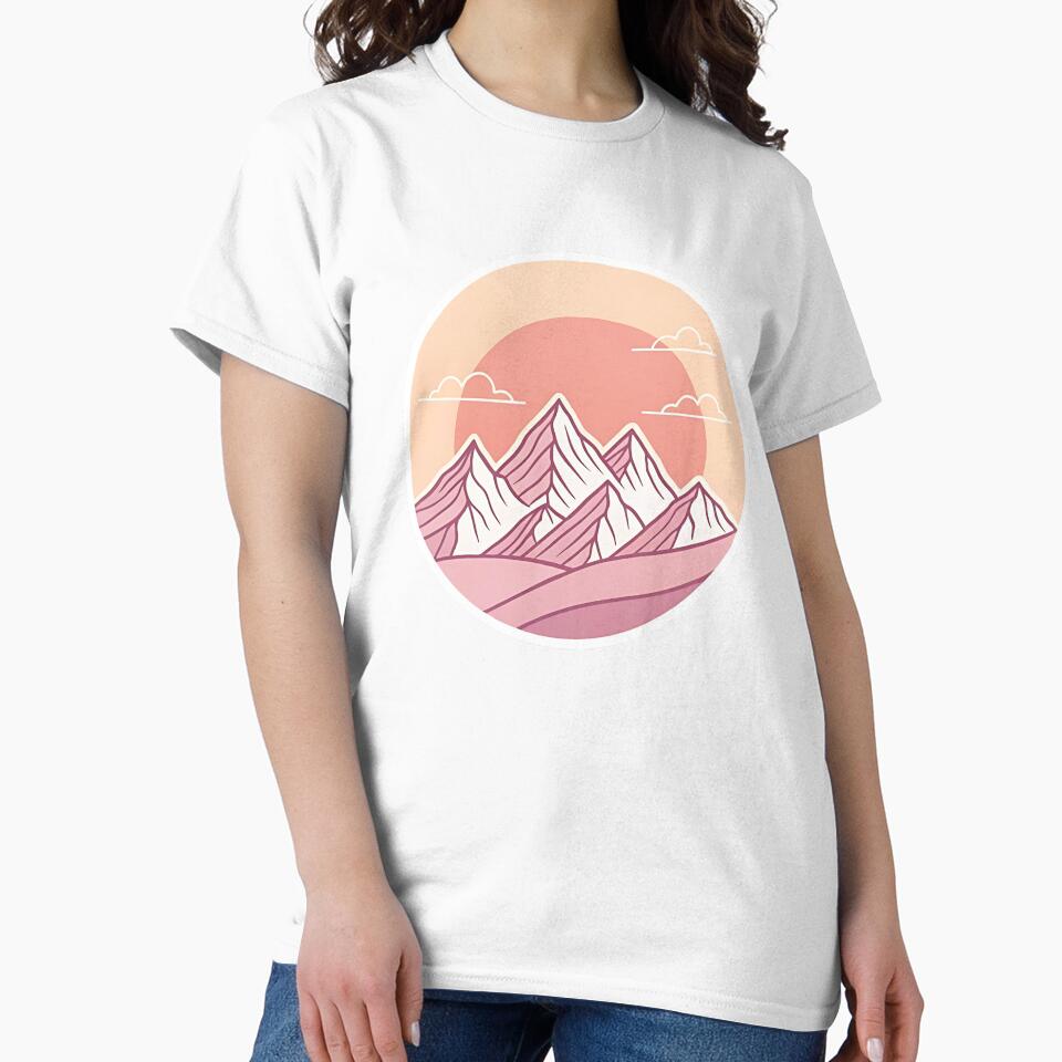 Minimalist Mountain Sunset by FluffyPeels
