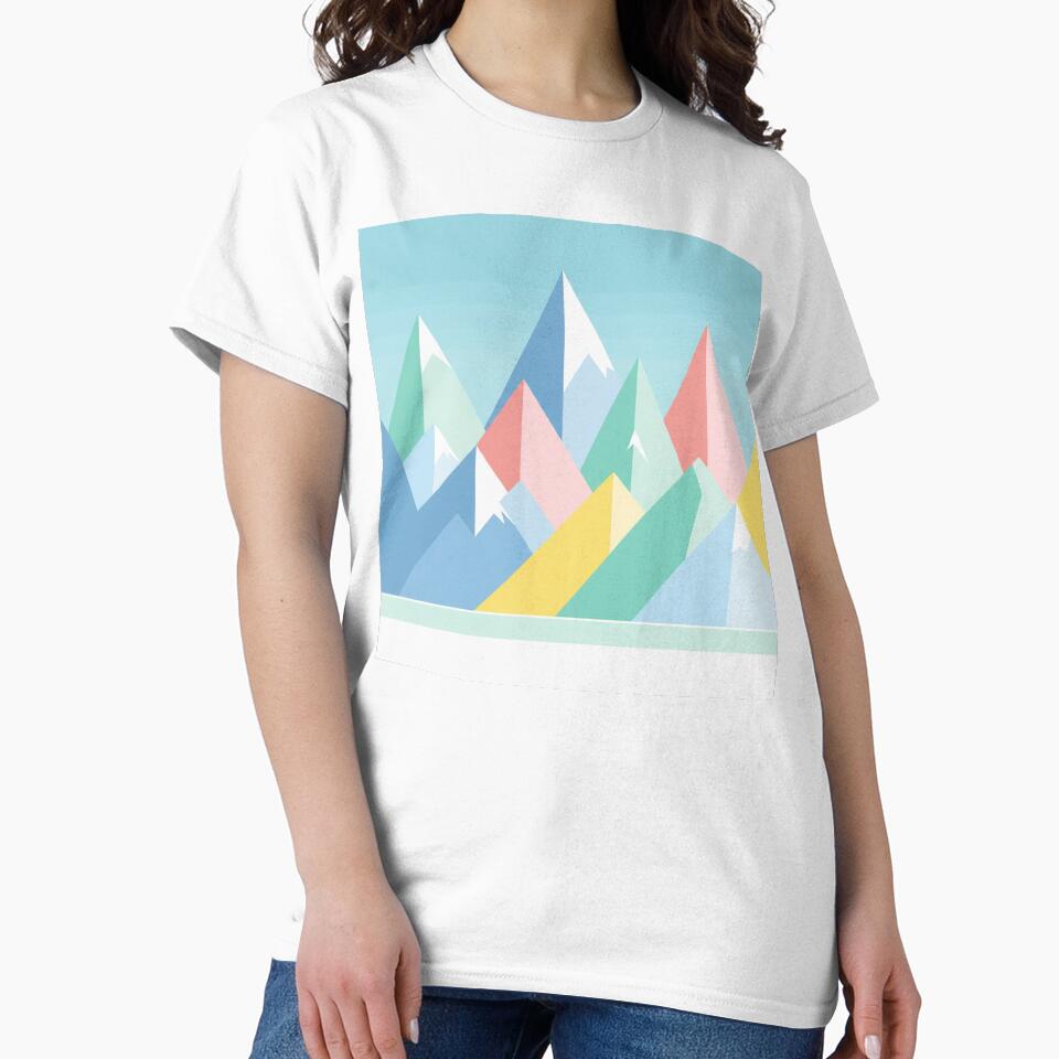 Abstract Geometric Mountains – Minimalist Mountain Landscape by WornUp