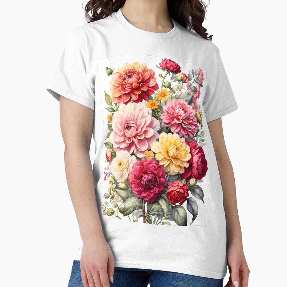 Whispers of Spring: Dahlias, Ranunculus, Snapdragons, and Veronica Flowers by Chicandcool