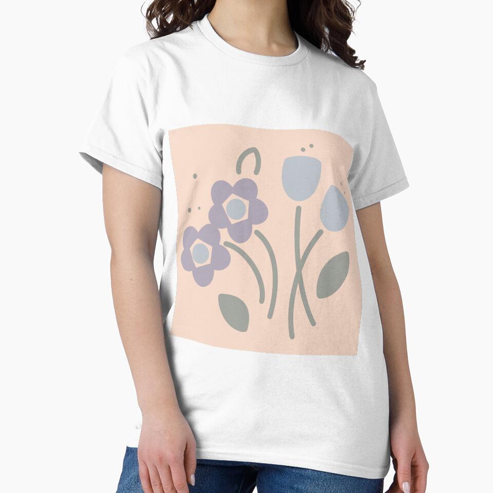 modern retro floral faded by Sara Frane