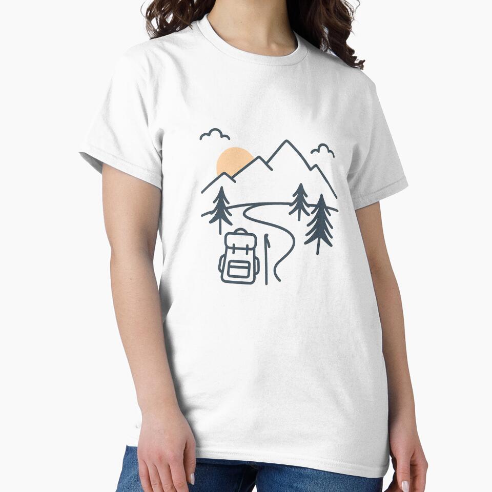 Into the Mountains – Minimalist Hike Adventure Design by mbmstores