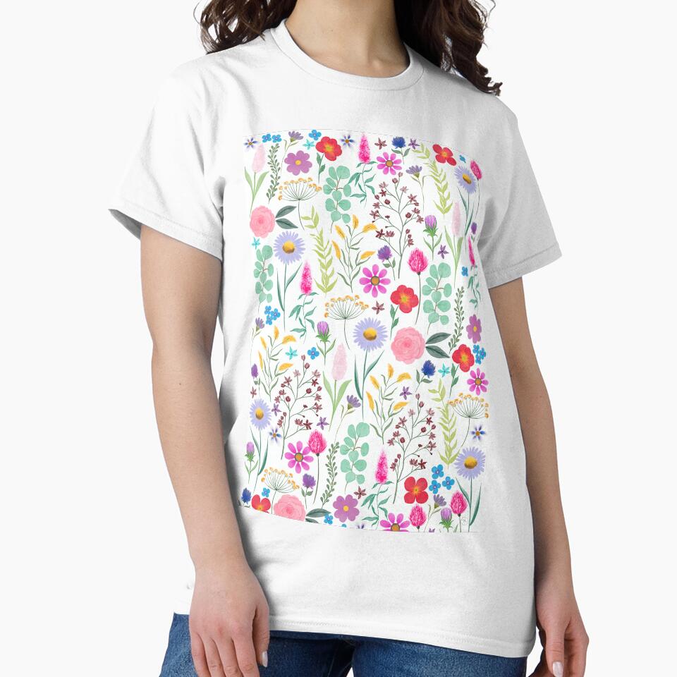 Pretty Botanical Watercolor Flowers by NdesignTrend