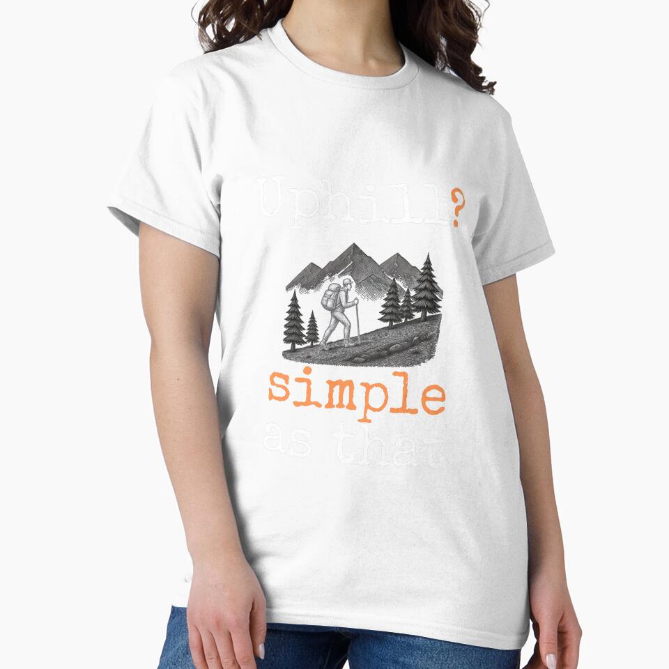 Uphill Simple As That Hiking Adventure Design by Bajszon