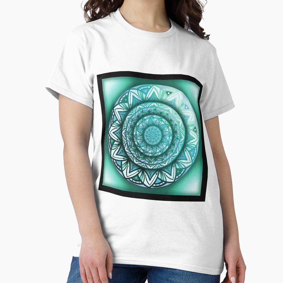 floral jade mandala by angeldecuir