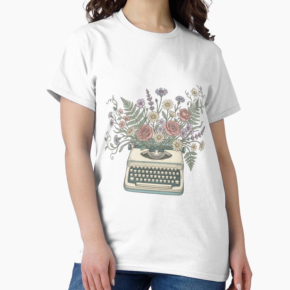 Vintage Typewriter Wildflowers by carthagia