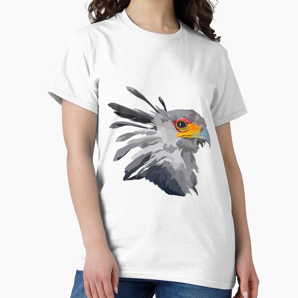 S is for Secretary Bird,Secretary Bird Illustration – Unique Raptor Art for Wildlife and Bird Lovers by PrettylittlepastelUk