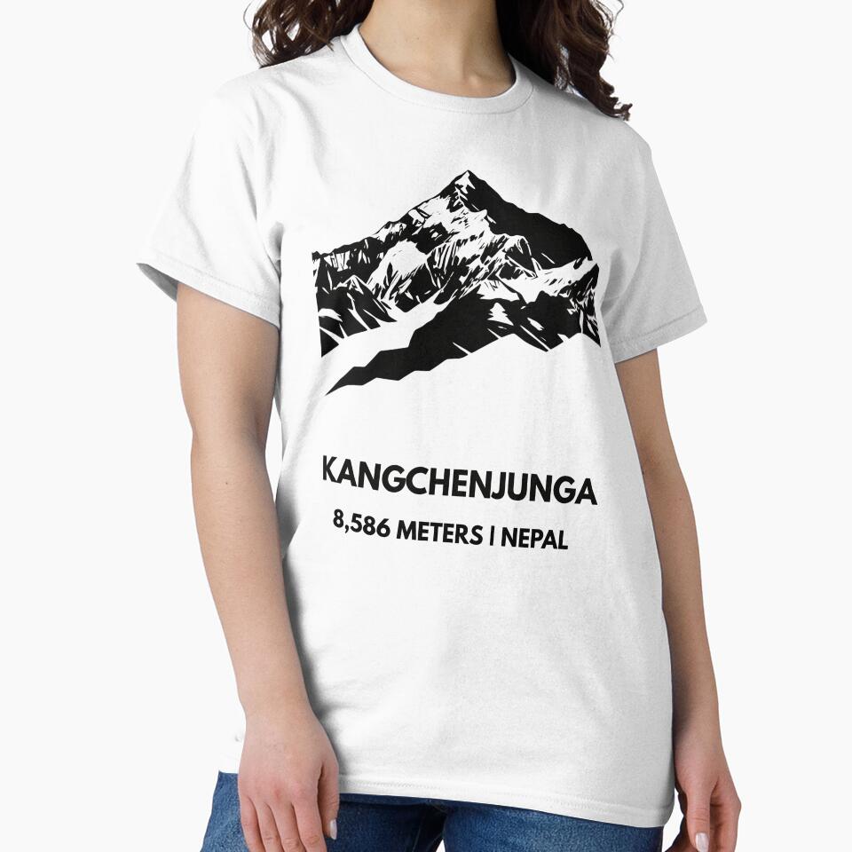 Kangchenjunga Summit - Five Treasures of Snow Minimalist Silhouette by Path&Peak