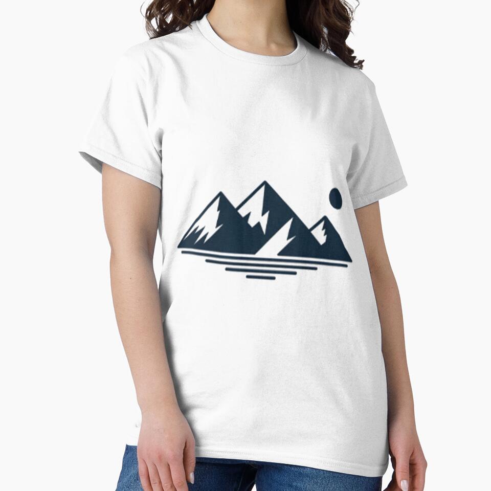 Minimalist Black Forest Pine Trees and Mountain Range Landscape by The Curated Palett