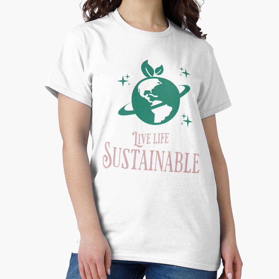 Live Life Sustainable – Retro Planet Earth Aesthetic by Hydravisions