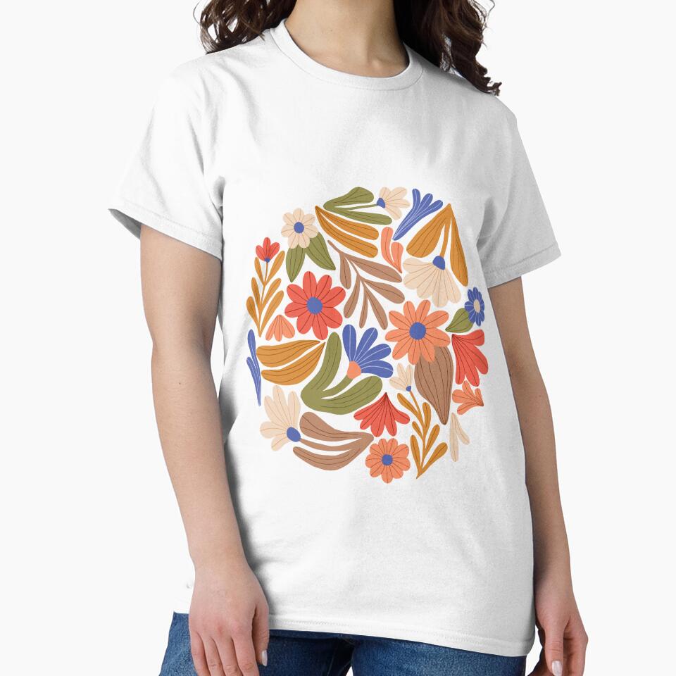 Bright happy flowers in green by Illustrated by Nat