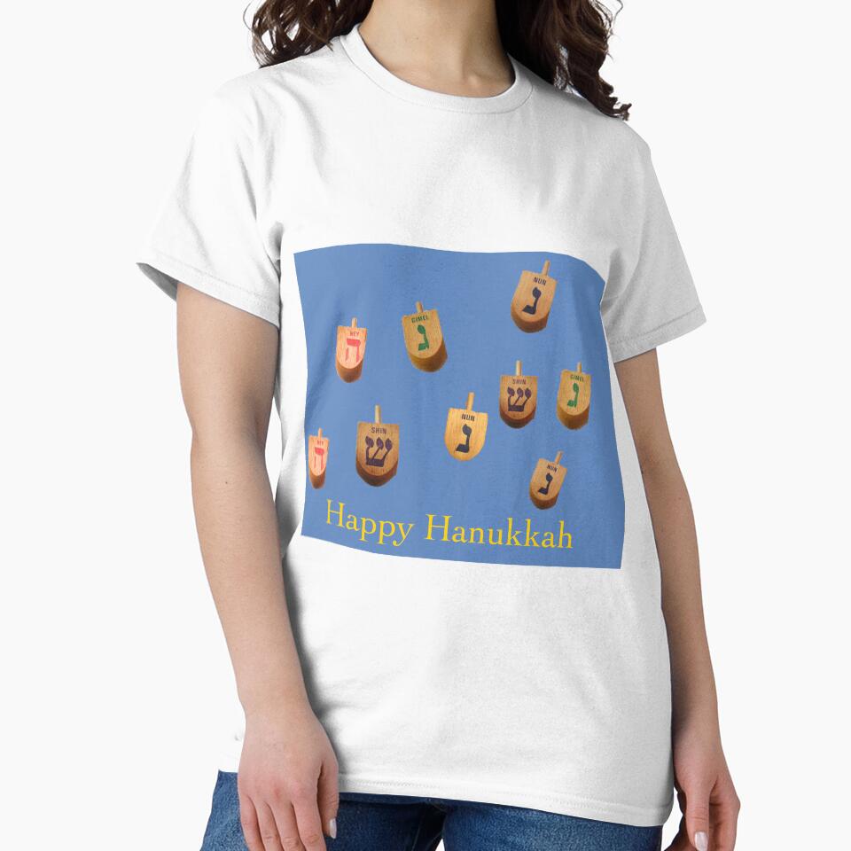 Dreidel Hanukkah design by Rachel the Artist