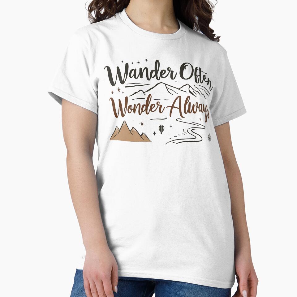 Wander Often Wonder Always Minimalist by Earthbound Travel Co.