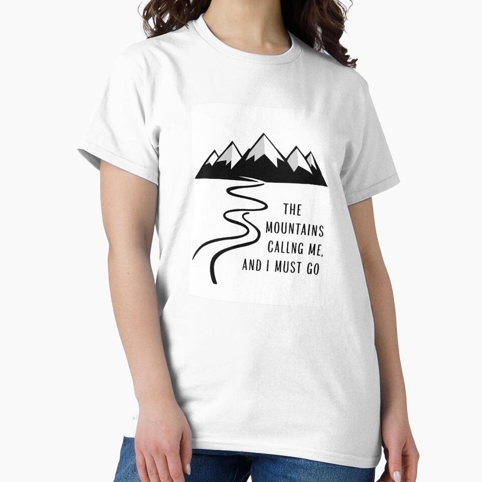 The Mountains Calling Me" Minimalist Mountain ,hakers by Arthaven10 ⭐⭐⭐⭐⭐