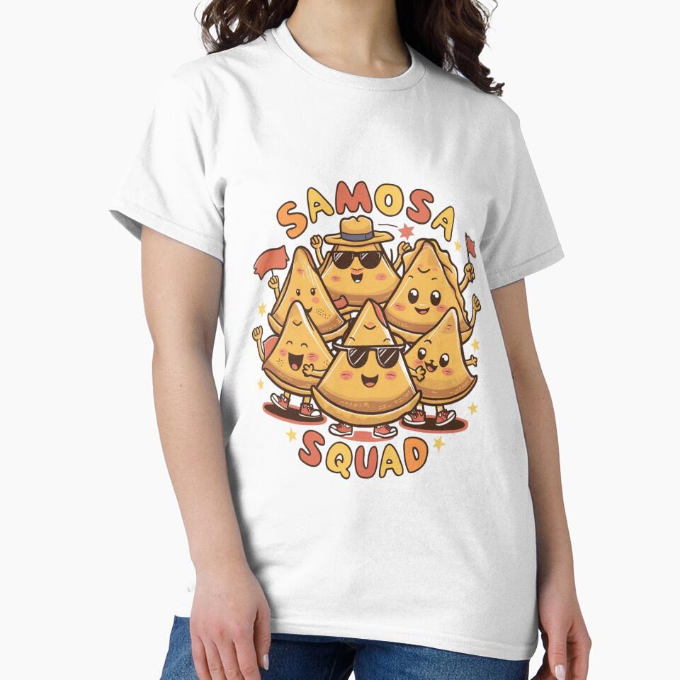 Samosa Addict Cute Cartoon – Funny Indian Food Lover Snack Lover Design by Globalcitytees