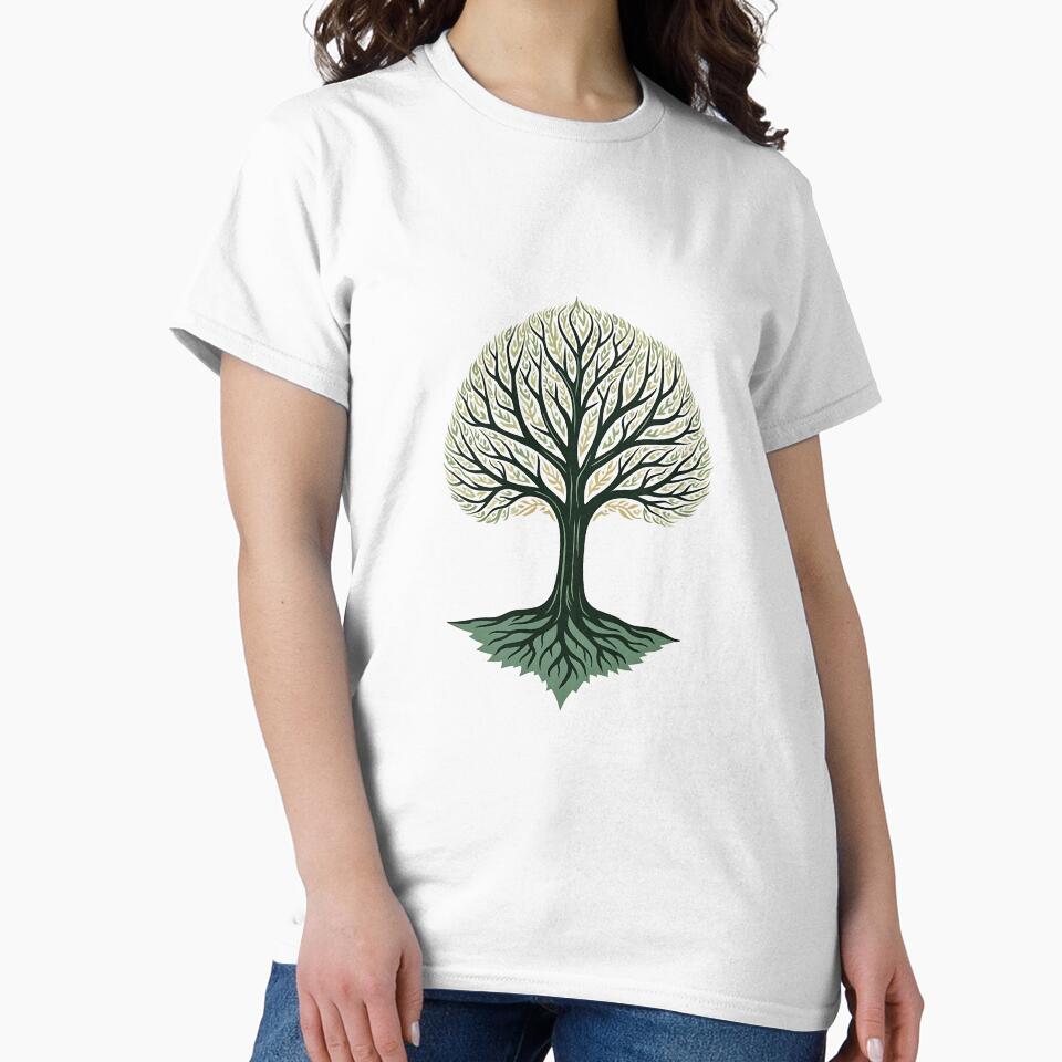 A Tree Growing from a Recycling Symbol with Earthy Textures by VibeTCreations