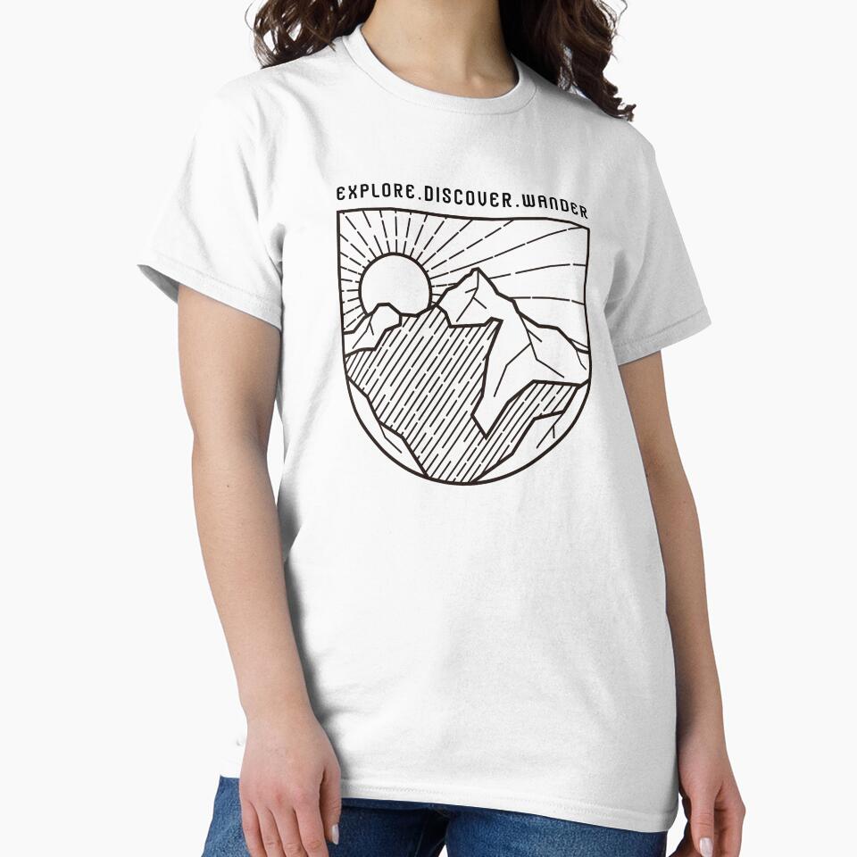 Explore Discover Wander Camping (BLACK PRINT) by Krizelle Flores