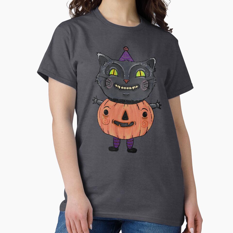 Vintage Halloween Cat by PeculiarArt