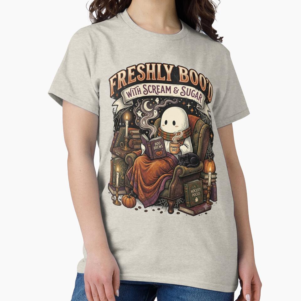 Freshly Boo'd With Scream & Sugar - Cozy Halloween Ghost by BumbleBloom7