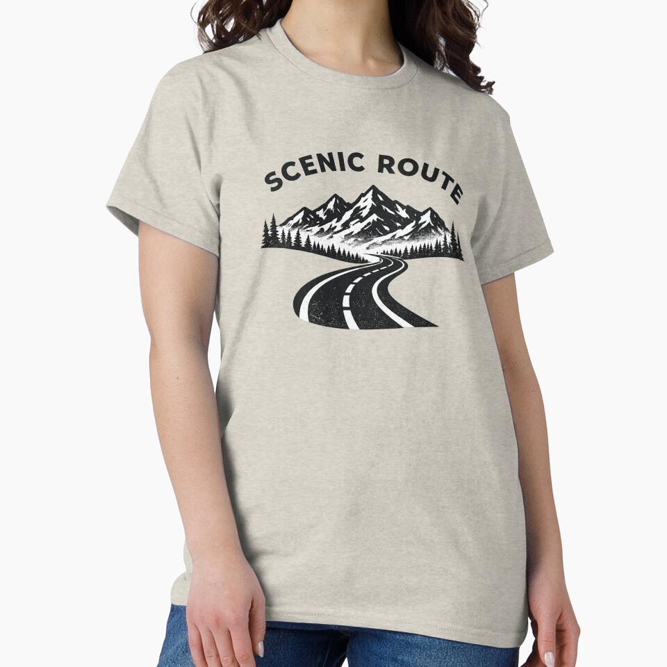 Scenic Route Minimalist Mountain Road Adventure Design by EastEndTownie