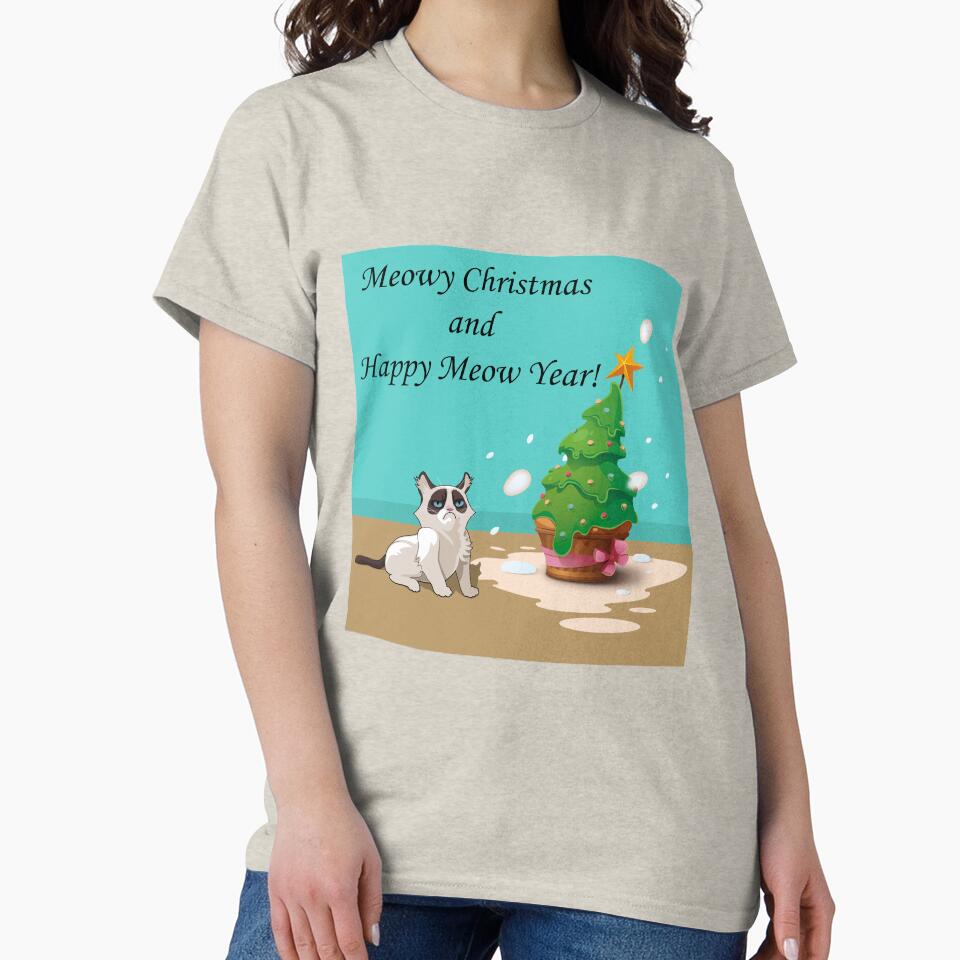 meowy christmas and happy meow year by GraphicBit