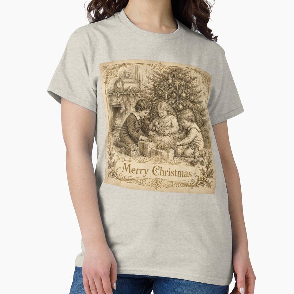 Vintage Christmas Morning Art by SunnyDesign82