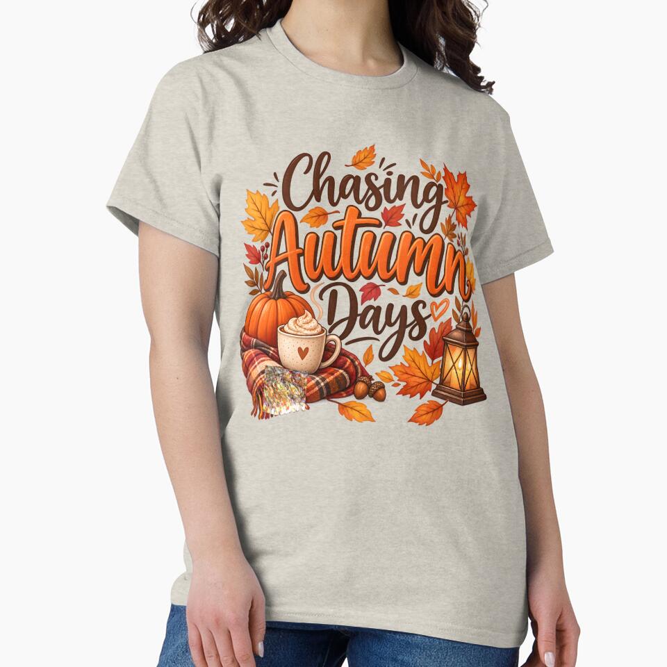 Chasing Autumn Days – Cozy Fall Pumpkin & Coffee by blankTeeShirt