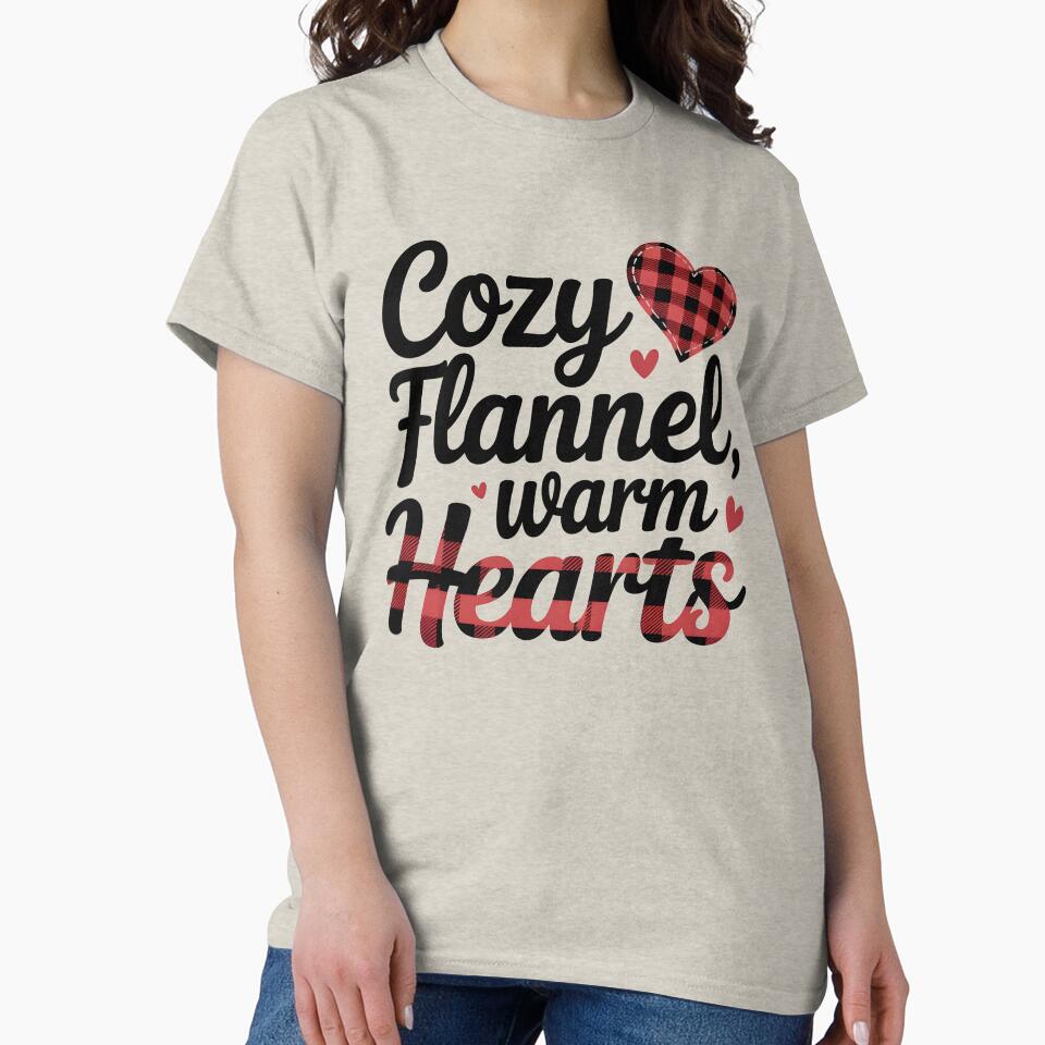 Cozy Flannel, Warm Hearts - Rustic Fall Plaid Design by Jollys-ArtShop