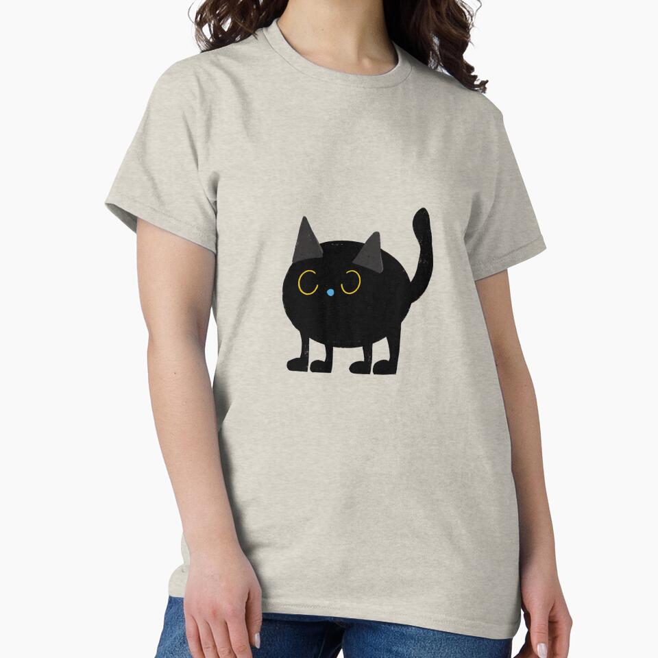 Halloween Cute Kawaii Black Cat Beige by susycosta