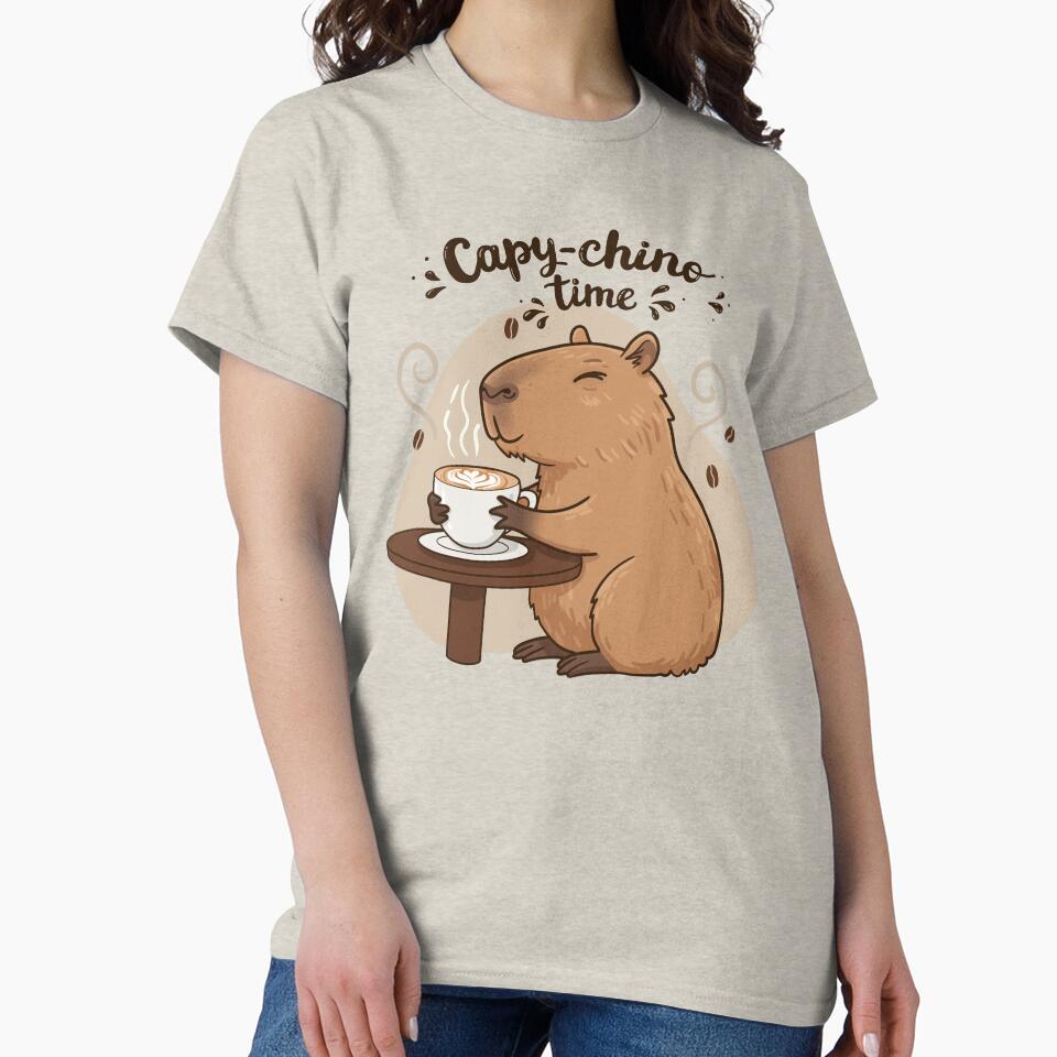 Capybara Cappuccino, Cute Coffee Art by NovaFlair-Co