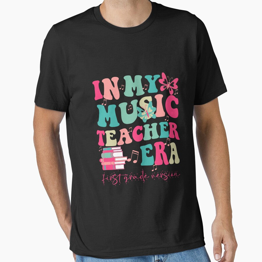 In My Music Teacher Era First Day Of School Back To School Groovy First Grade by Mayalogo