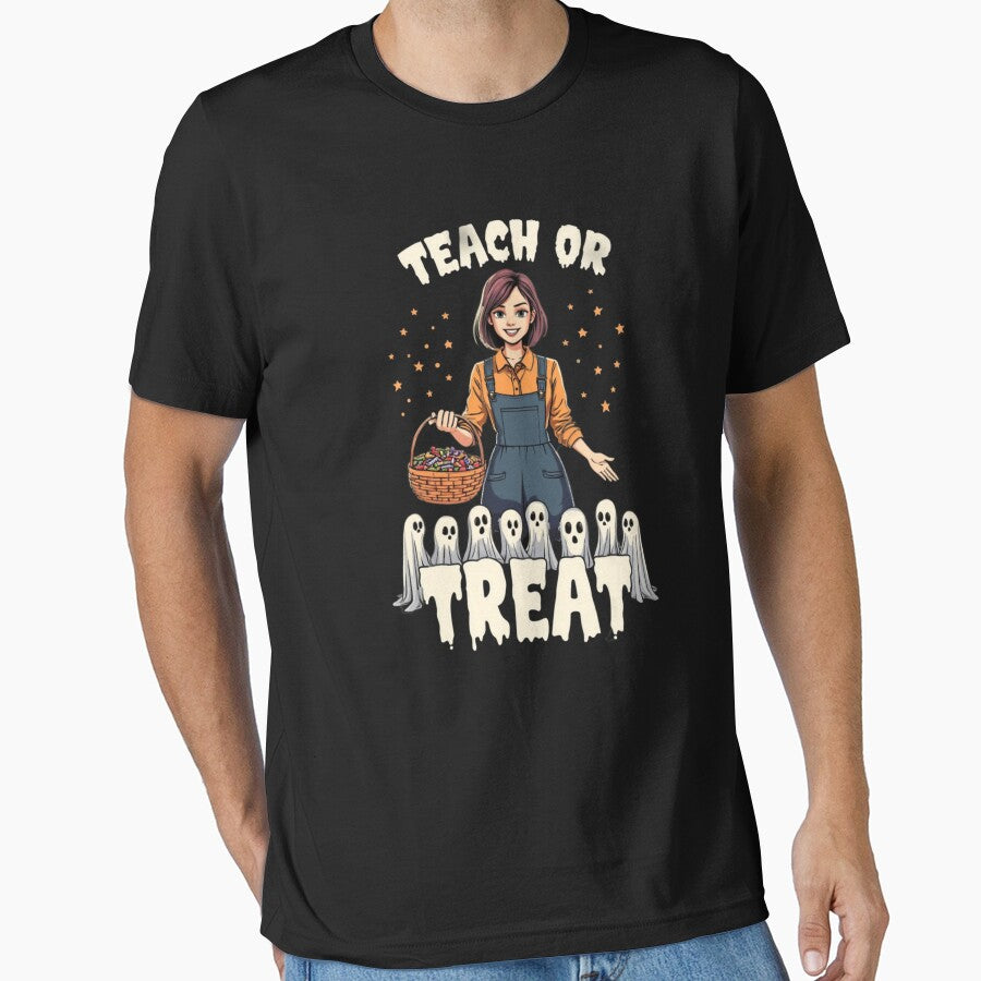 Teach or Treat Halloween Teacher by HeadTurningArt