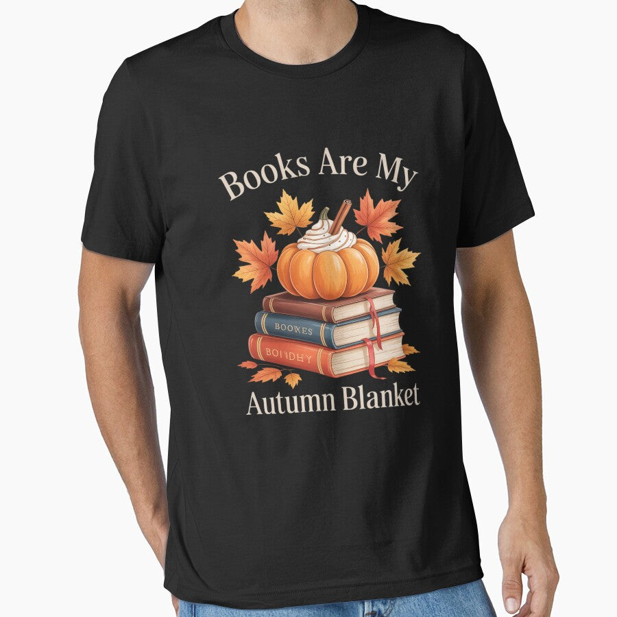 Books are My Autumn Blanket Fall Season Coffee Lover Reader by Idarmotar