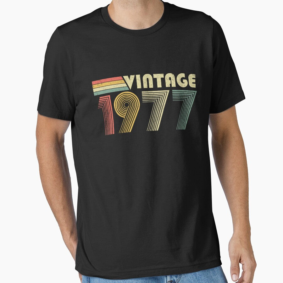 Vintage 1977, 49th Birthday Gift Distressed Design Funny by FernaRoje